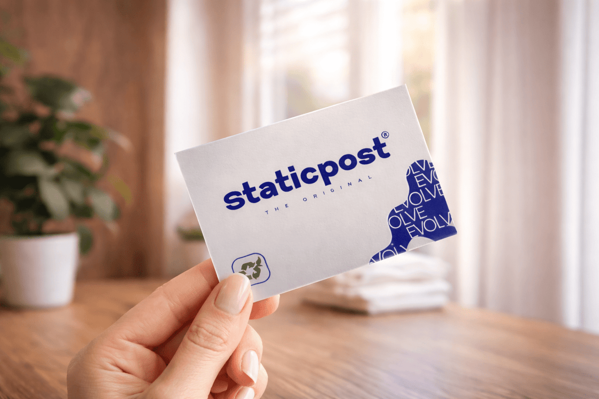 Staticpost 5x100 – 500 Herbruikbare Sticky Notes Zonder Lijm - Staticpost